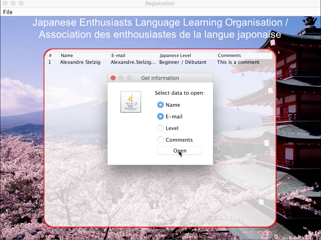 Registration Export