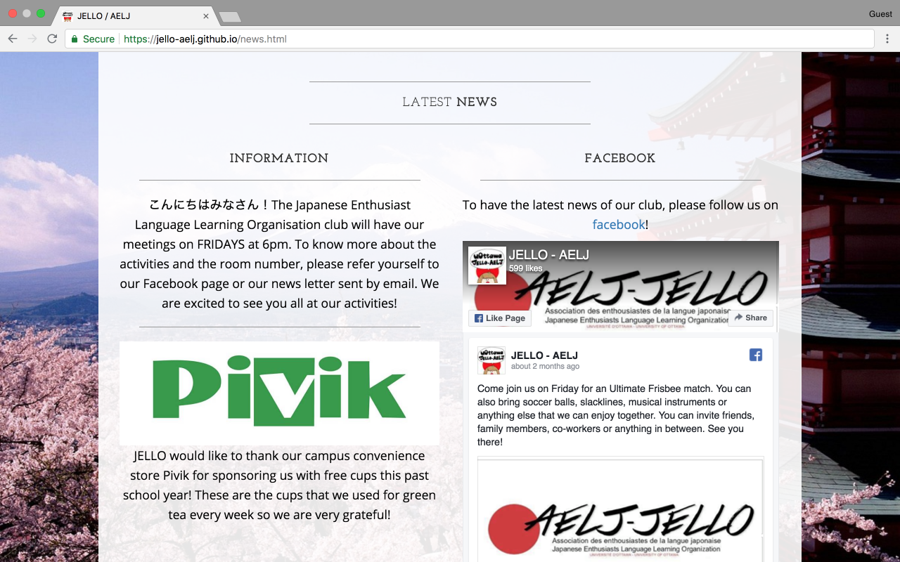 Website News