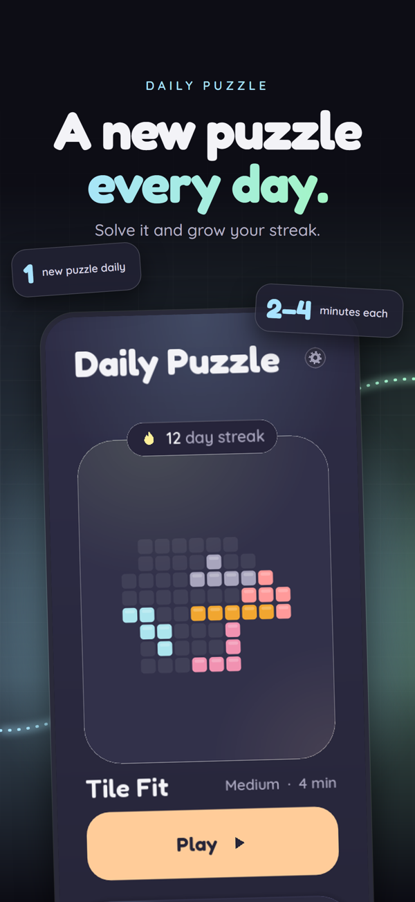 Daily puzzle with streak